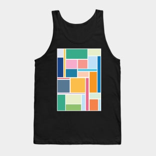 Modern Colorful Abstract Geometric Pattern Graphic Design Tank Top